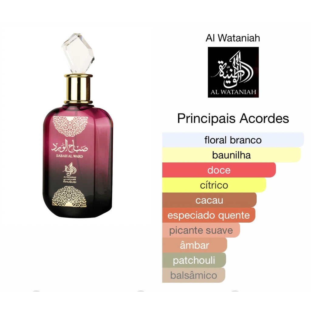 Sabah Al Ward - Eau de Parfum 100ml Perfume Árabe Feminino