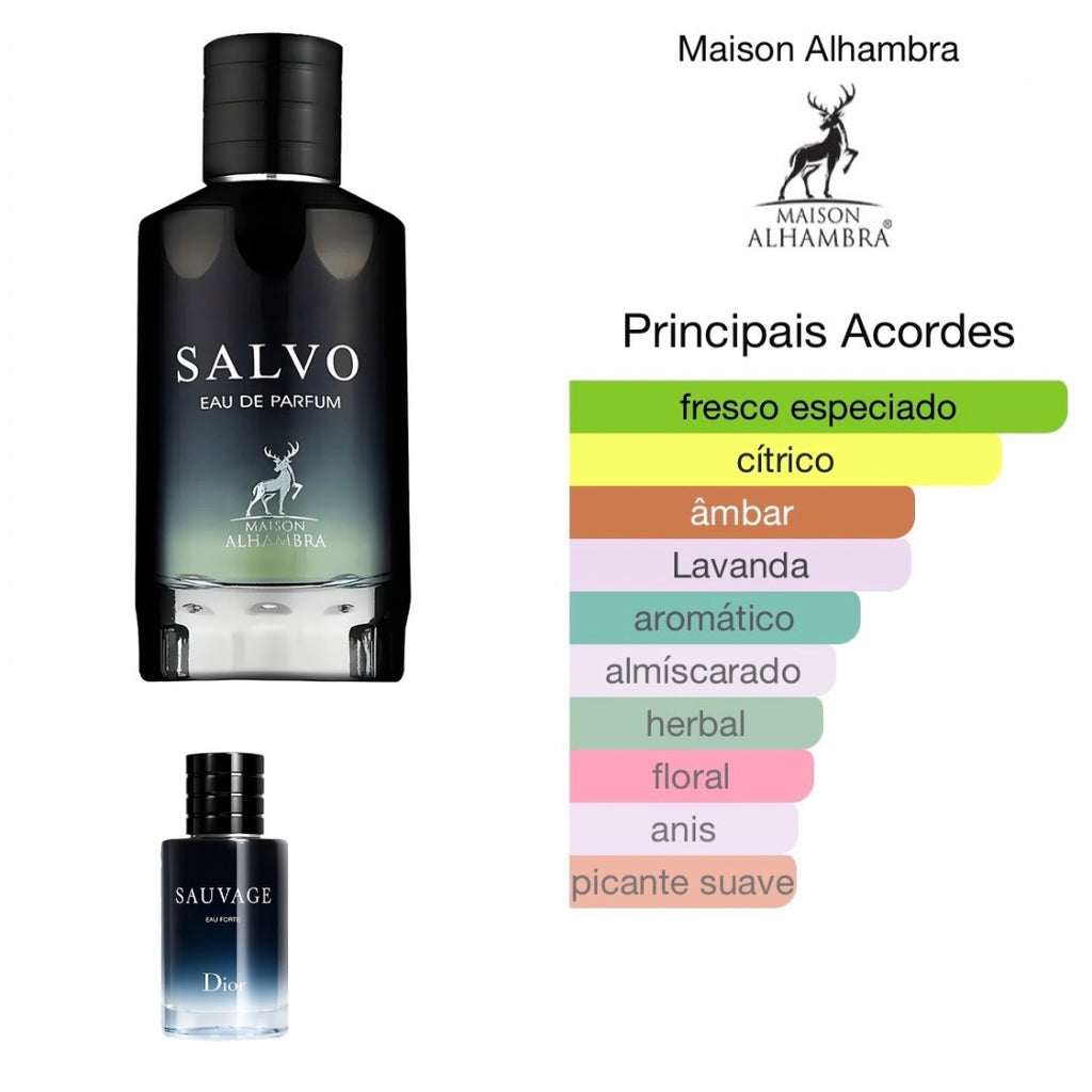 Salvo by Maison Alhambra - Eau de Parfum 100ml Perfume Árabe Masculino
