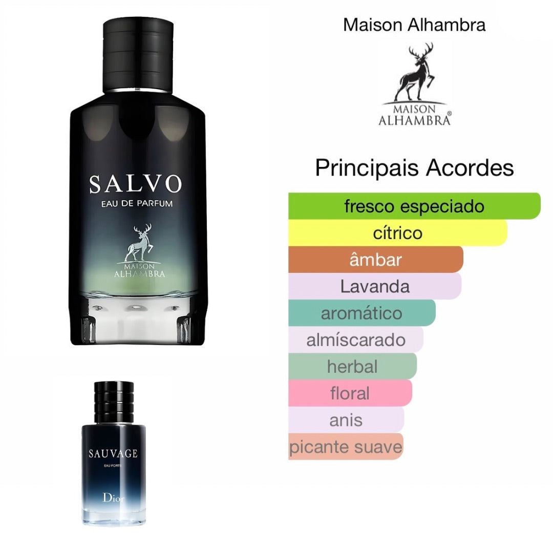 Salvo by Maison Alhambra - Eau de Parfum 100ml Perfume Árabe Masculino