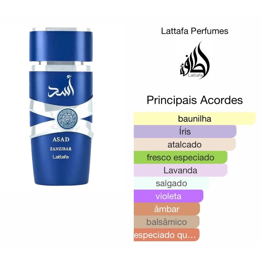 Asad Zanzibar - Eau de Parfum 100ml Perfume Árabe Masculino