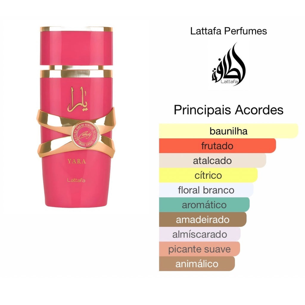 Yara Candy - Eau de Parfum 100ml Perfume Árabe Feminino